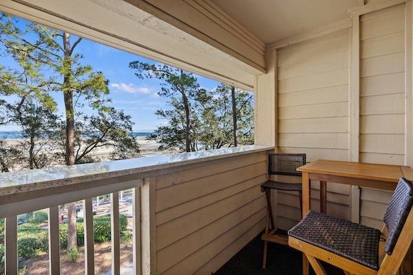 Balcony view of Port Royal Sound from The Spa on Port Royal Sound villas